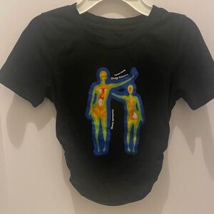 Kids Black T-Shirt with Colorful Graphic